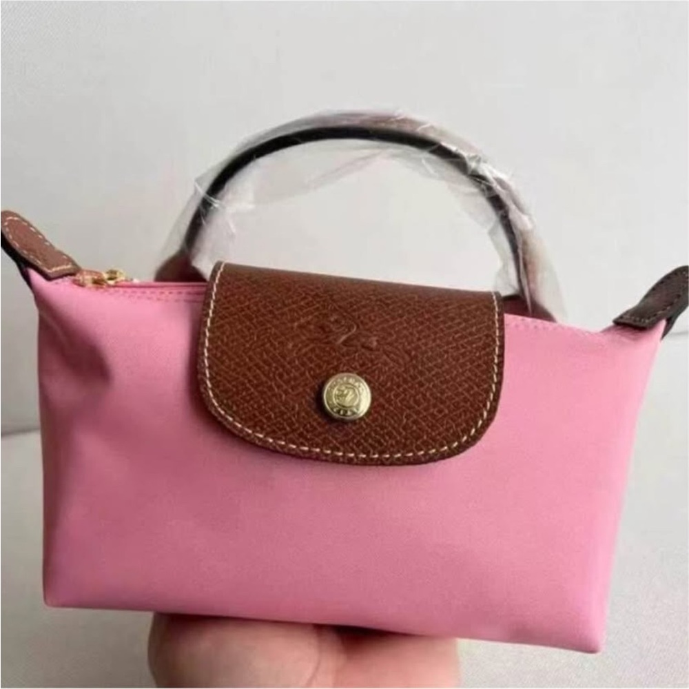 Longchamp Pink and Brown Women's Handbag
